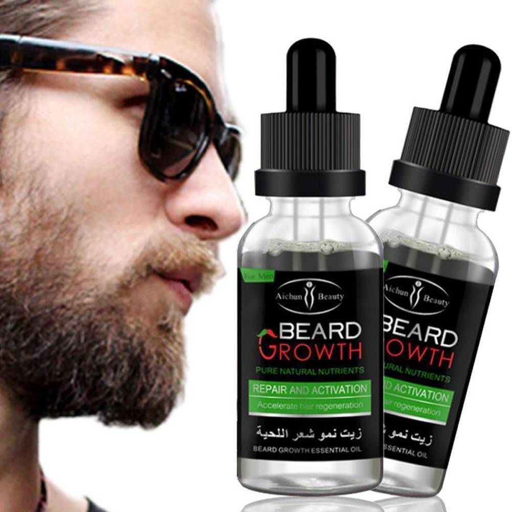 Professional Men Beard Growth Enhancer Facial Nutrition Moustache Grow Beard Oil Leyjao Pk