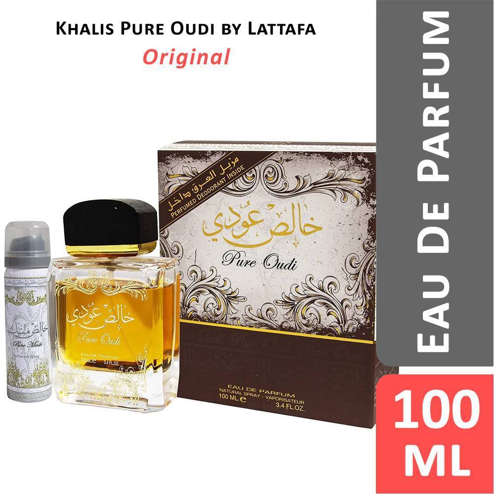 Lattafa Khalis Oudi Pure Oudi Men 100Ml Edp (Arabic Perfume) Leyjao.pk