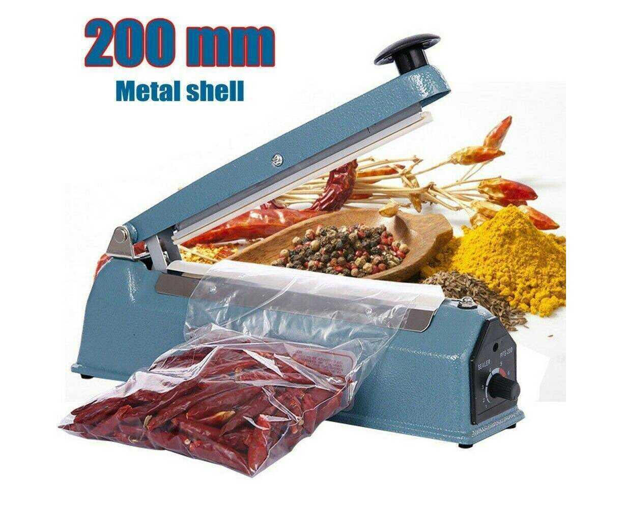 1Pc Vacuum Food Sealer Plastic Bag Heat Sealing Snacks Sealer Machine Poly  Tubing Plastic Bag Kit Tool