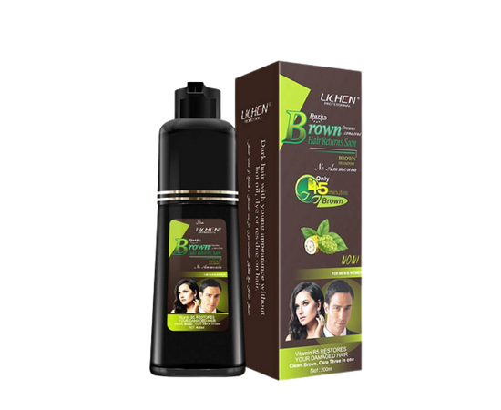 Natural Brown Grey Hair Coverage Shampoo Hair Dye – Glowbee Skincare